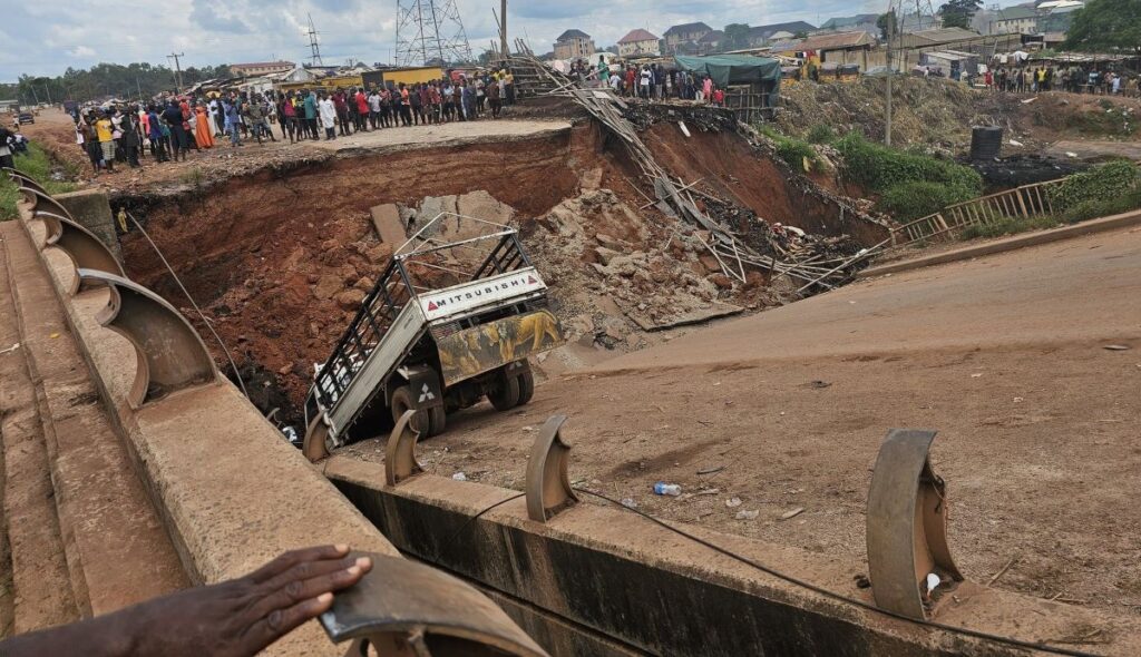Commuters Stranded As Enugu-Port Harcourt Expressway Bridge Collapses Bridge Collapse 4