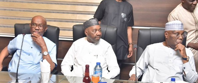 Atiku, Wike Attend PDP National Caucus Meeting Wike Atiku