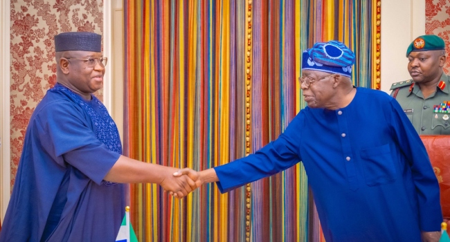 Tinubu Receives Sierra Leone President, Bio, At Villa Tinubu Sierre Leone