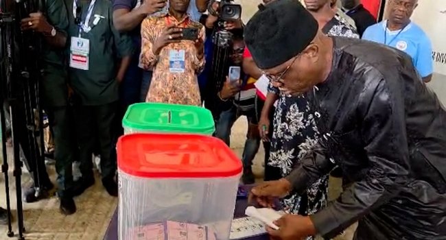 Wike Votes In Rivers LG Polls, Dismisses Concerns Over Non-Usage Of BVAS Wike Votes LG
