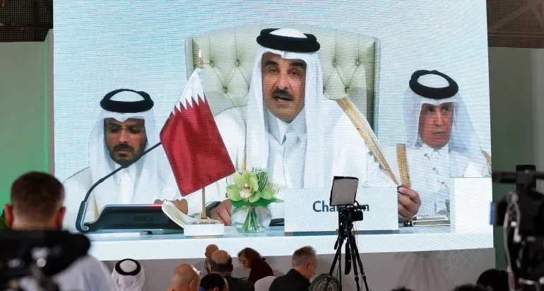 Arab-Islamic Aummit: Qatar’s Emir Vows To ‘Confront Israeli Aggression’ Qatar Emir 1 e1757980867140