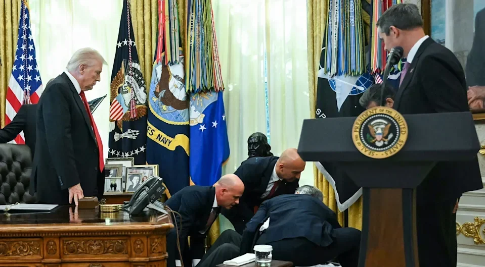 White House Guest Faints Beside Trump In Oval Office White House Guest 1 e1762468676919
