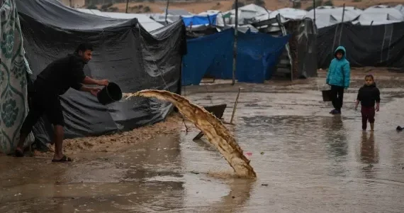 Fourteen Palestinians, Including Children, Die In Gaza As Storm Byron Hits Gaza Storm e1765598175379