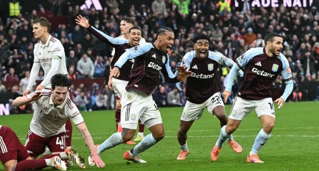 Arsenal’s 18-Match Unbeaten Run Ends At Aston Villa Villa Arsenal