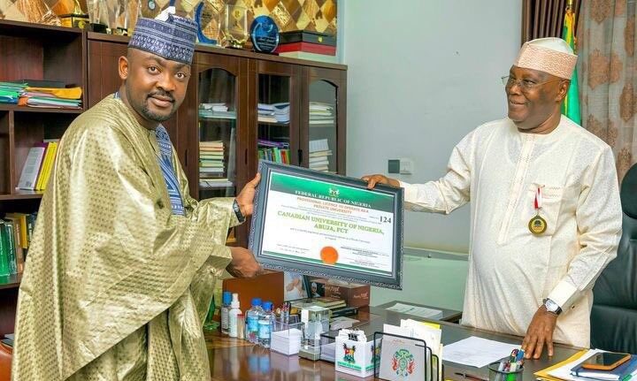 ‘Visionary Leader’, Atiku Hails MAAUN Founder, Professor Adamu Gwarzo At 48 Gwarzo Atiku