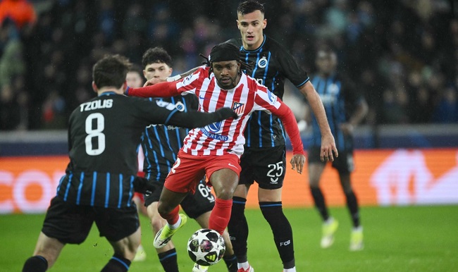 Super Eagles Stars, Lookman, Onyedika On Target As Atletico, Brugge Draw In Champions League Lookman Onyedika
