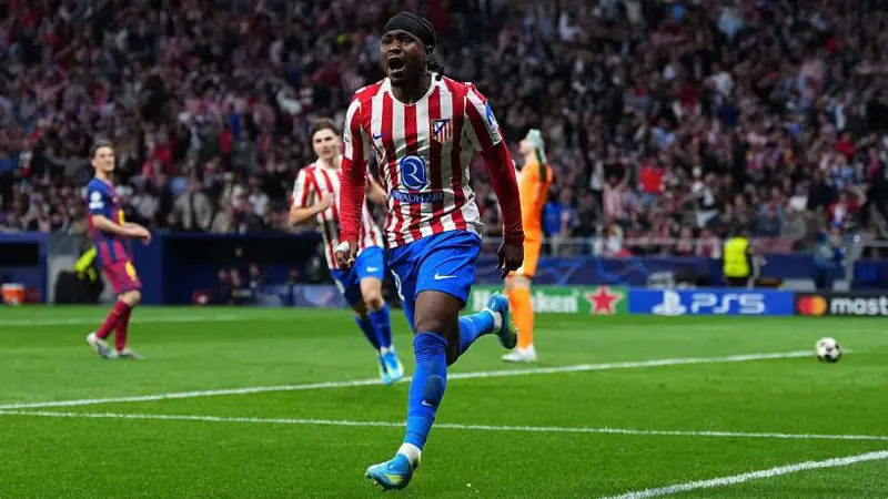 Champions League: Lookman Fires Atletico Past Barcelona As PSG Dump Liverpool Lookman Scores 2
