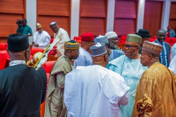 Senators Scamper For Safety As Fire Outbreak Disrupts Proceedings At National Assembly Senator Run Out