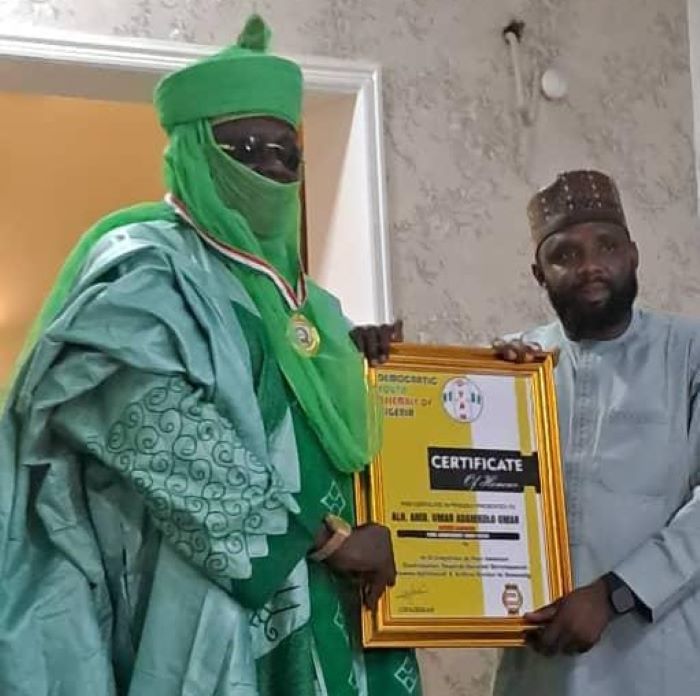 Kauran Saminaka Urges Nigerian Youths To Champion Peace, Prosperity, Patriotism Kauran Saminaka Honoured