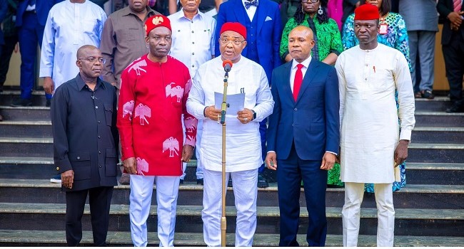 Five South-East Governors Back Tinubu’s 2027 Re-Election Bid, Says Uzodimma South East Govs