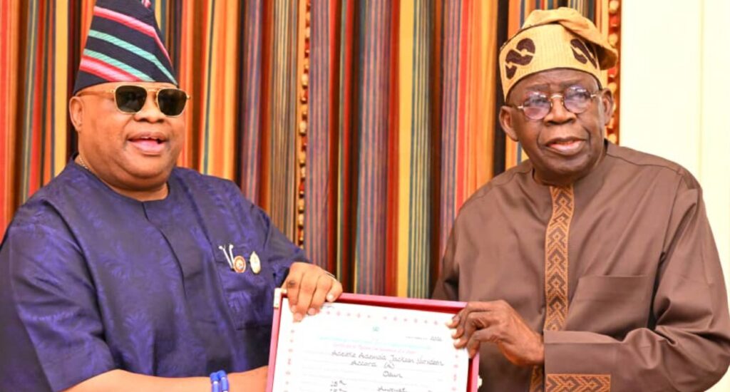 Five Days After Election Victory, Governor Adeleke Holds Closed-Door Meeting With Tinubu Tinubu Adeleke 3