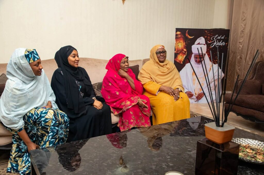 Aisha Buhari Visits Atiku In Abuja As Ex-VP Pledges To Ease Nigerians’ Hardship Aisha Buhari Atiku 1