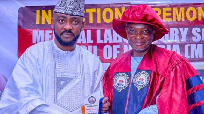 AMLSN Confers Honorary Membership On MAAUN Founder, Professor Gwarzo Gwarzo Medical Lab