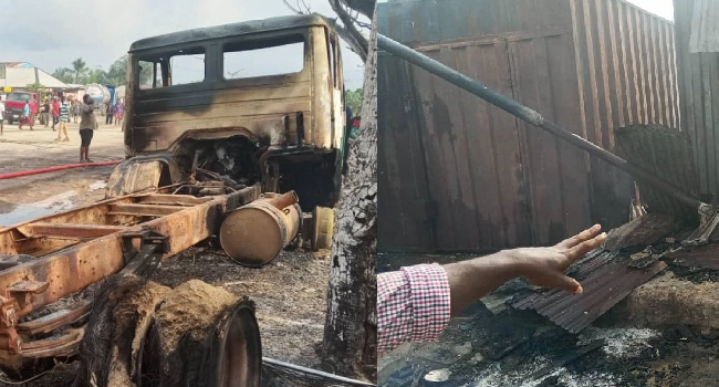Two Killed, Many Shops Destroyed As Tanker Explodes In Cross River Cross River Tanker
